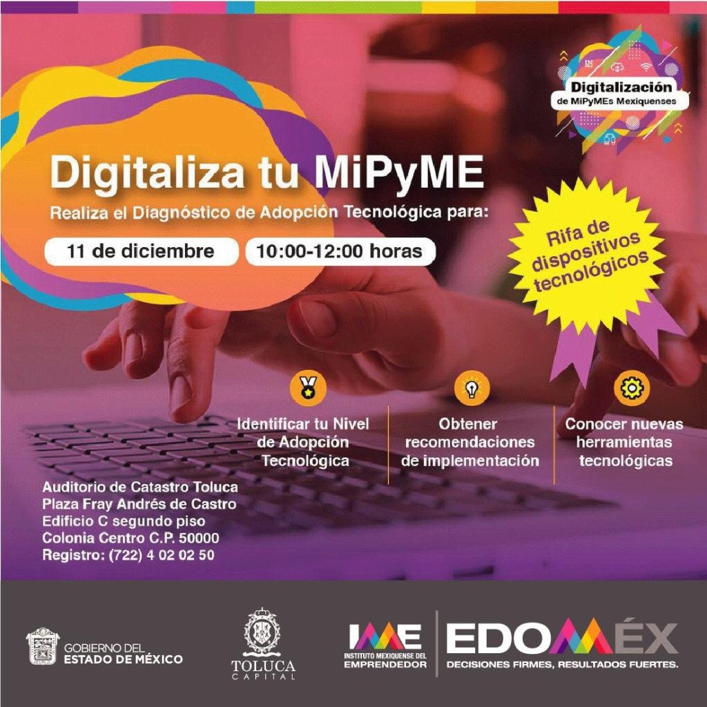 Invitan a emprendedores toluqueños al curso “Digitaliza tu MiPyME”