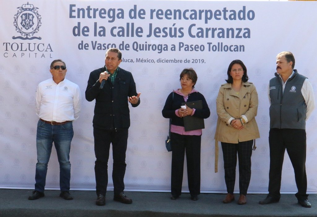 Anuncia JRSG inicio del programa de Reencarperado y Pavimentación en Toluca